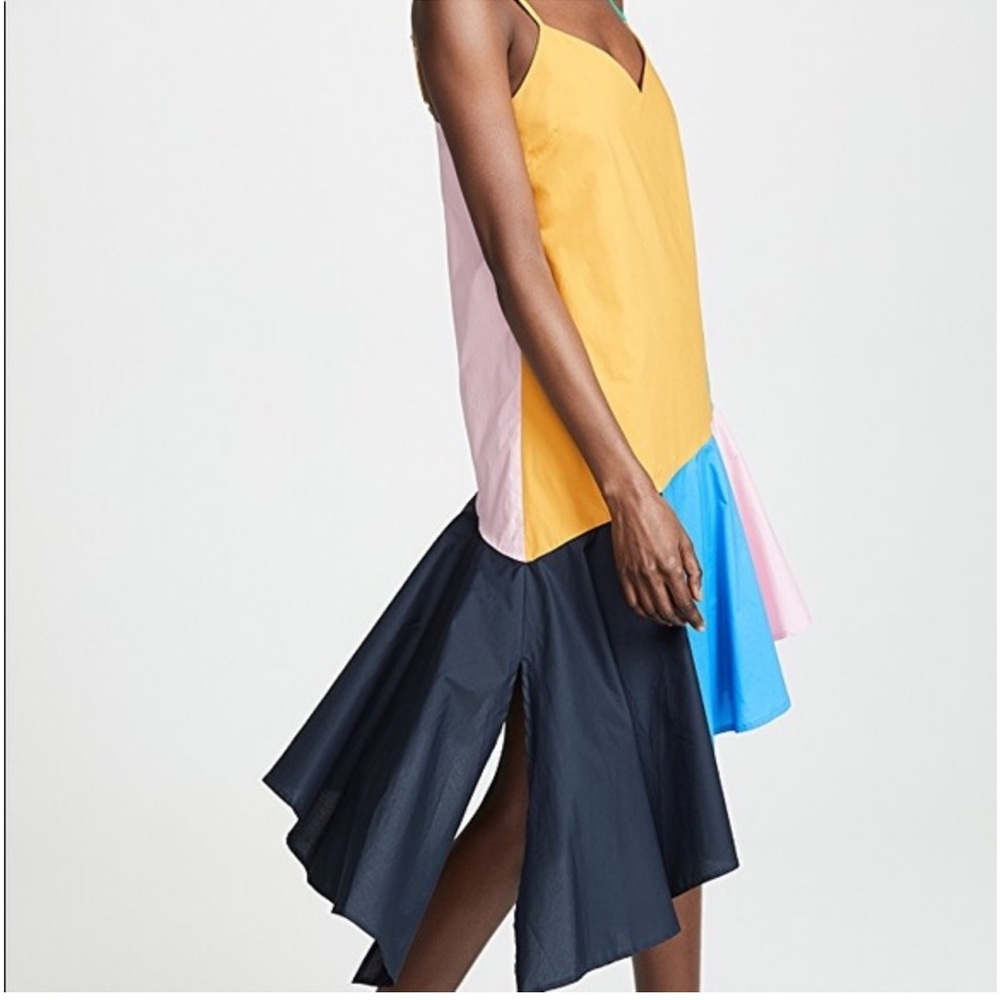 English Factory Midi Colorblock Dress Sz small- gently used